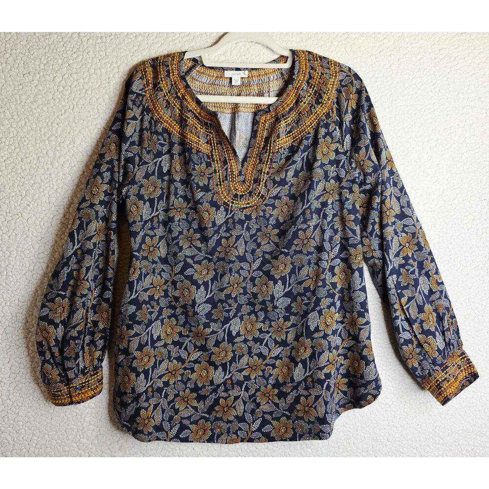 PureJill SzSm Fall vibe embroidered NecknWrists Buttondown Shirts  JohnnywasVibe